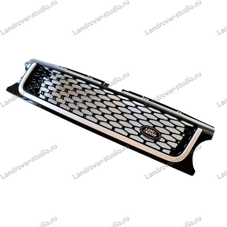 Решетка Range Rover Sport 2010-2012 черная с серой полосой