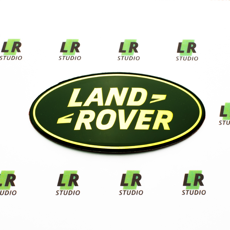 Эмблема Land Rover зеленая с золотом 86мм