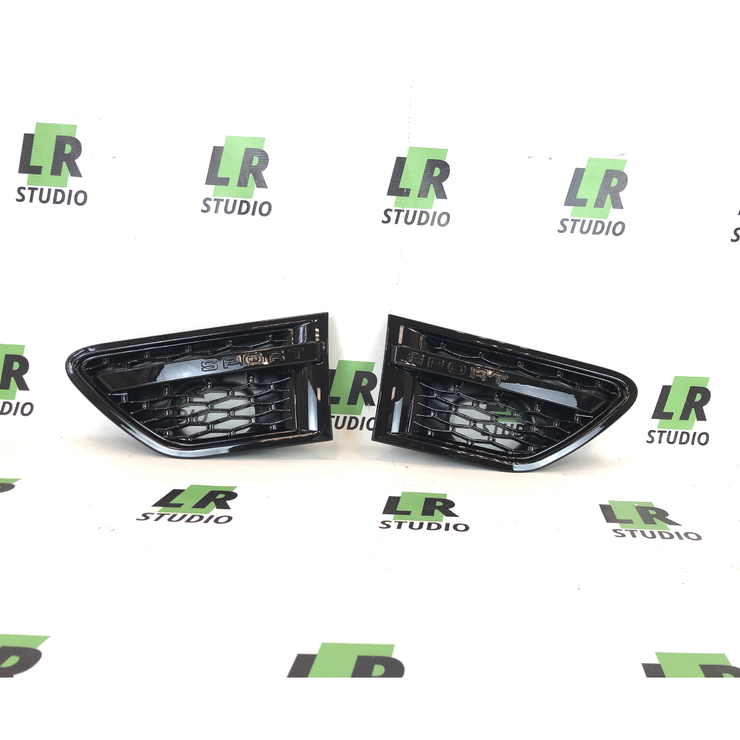 Решетки крыльев жабры Range Rover Sport 2010-2013 черные