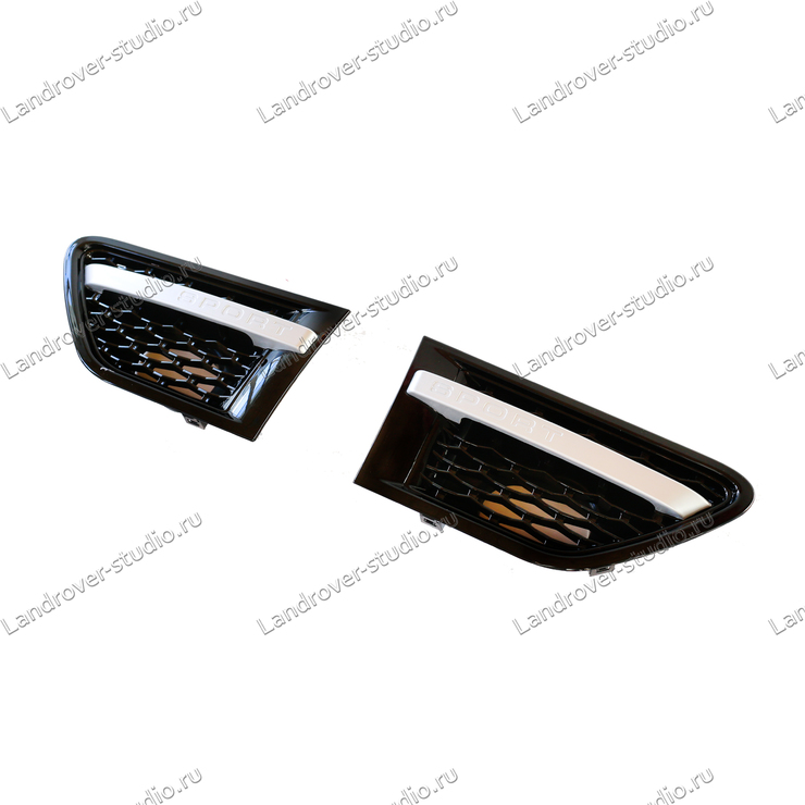 Решетки крыльев жабры Range Rover Sport 2010-2012 черные