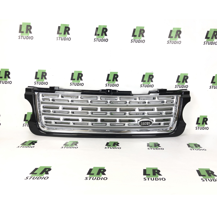 Решетка Range Rover 2010-2012 в стиле 2013 черные с серым