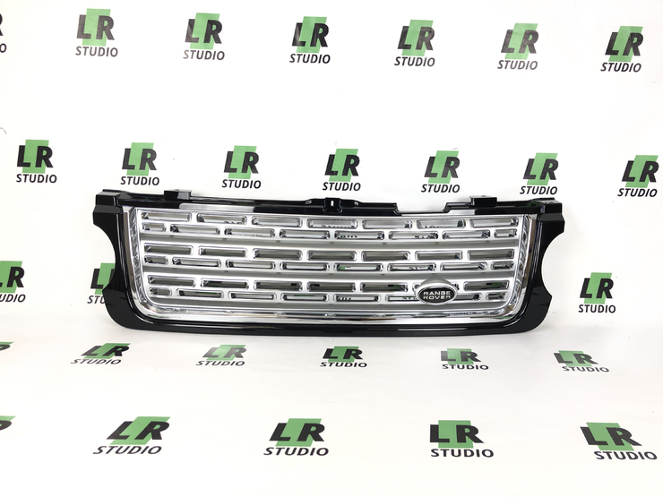 Решетка Range Rover 2010-2012 в стиле 2013 черные с серым