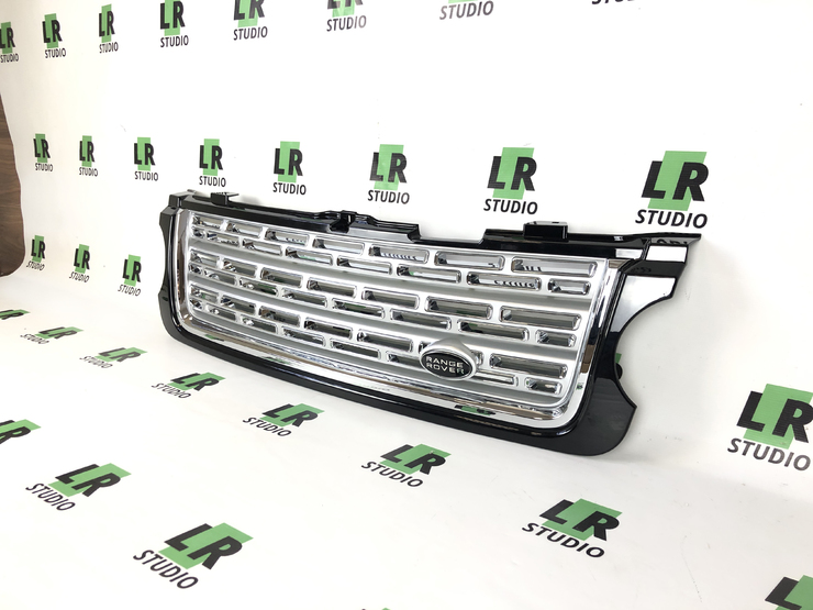 Решетка Range Rover 2010-2012 в стиле 2013 черные с серым