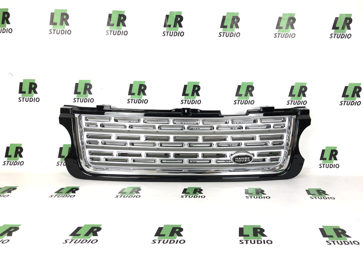 Решетка Range Rover 2010-2012 в стиле 2013 черные с серым