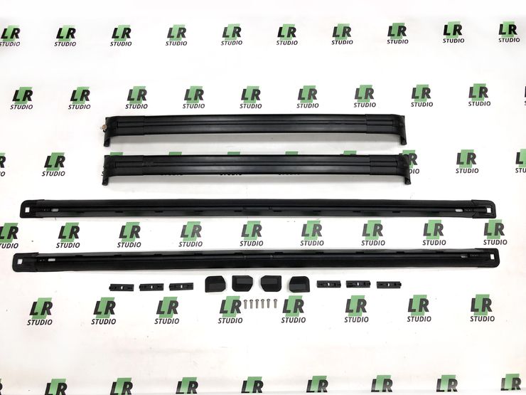 Рейлинги на крышу + поперечины на рейлинги Range Rover 2010-2012 черные комплект