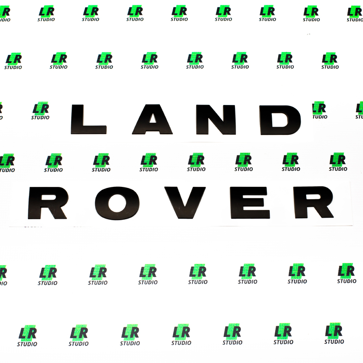Буквы Land Rover (на капот/багажник) черные матовые