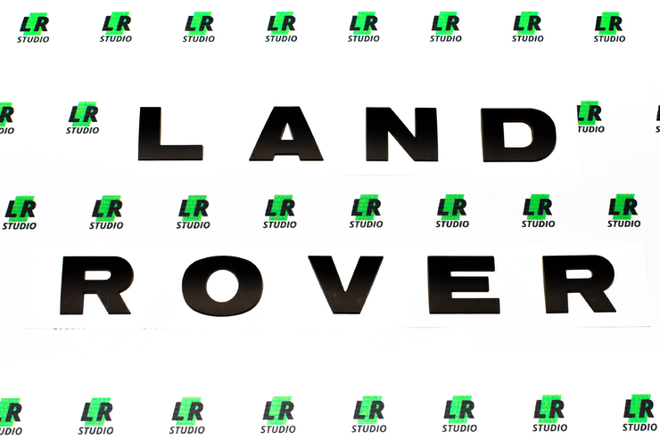 Буквы Land Rover (на капот/багажник) черные матовые