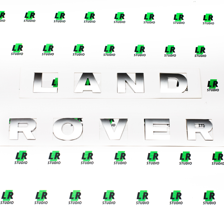 Буквы Land Rover (на капот/багажник) серые матовые