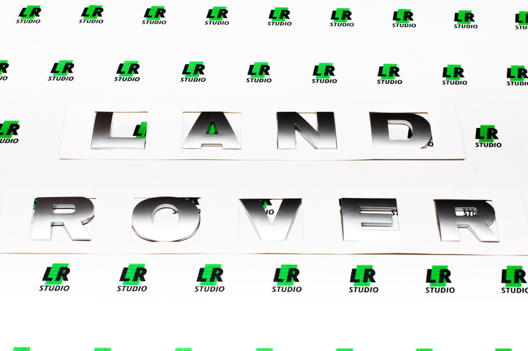 Буквы Land Rover (на капот/багажник) серые матовые
