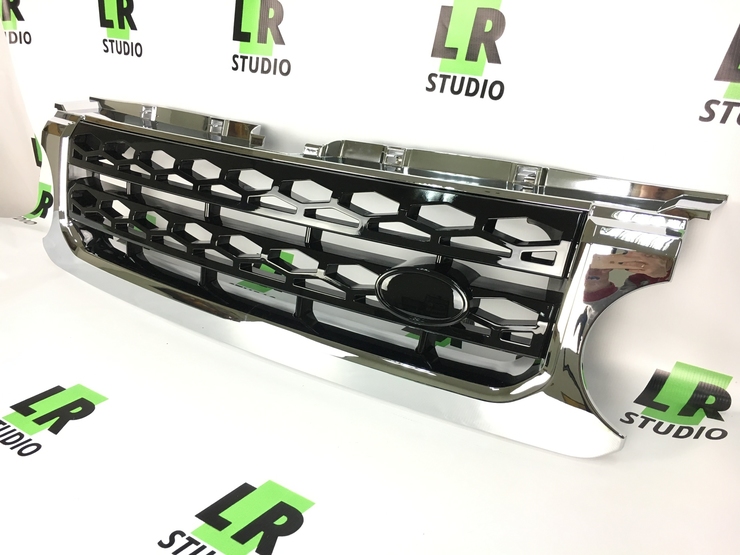 Решетка хромированная с черной сеткой Land Rover Discovery 4 (до 2014 г.в.)