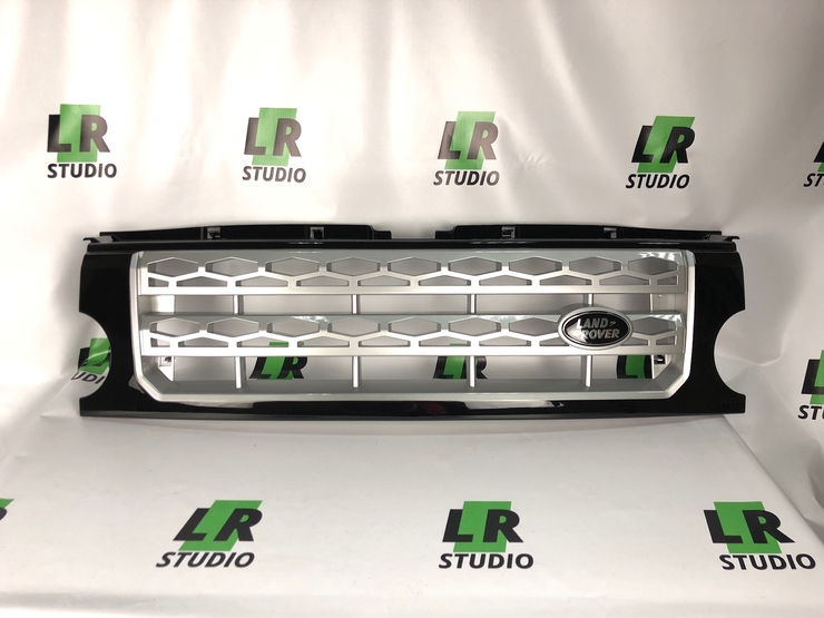 Решетка Land Rover Discovery 3 черная с серой сеткой