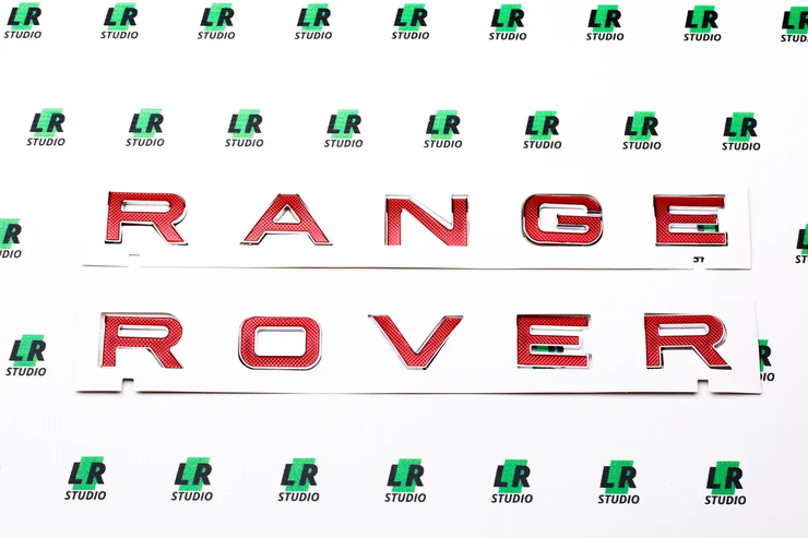 Буквы Range Rover SVA красные с рельефом