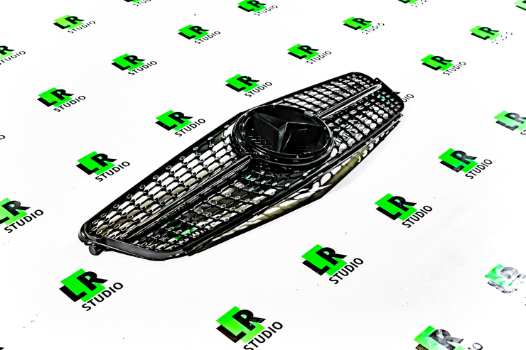 Решетка радиатора Mercedes w204 AMG (2011 - 2016), premium, diamon