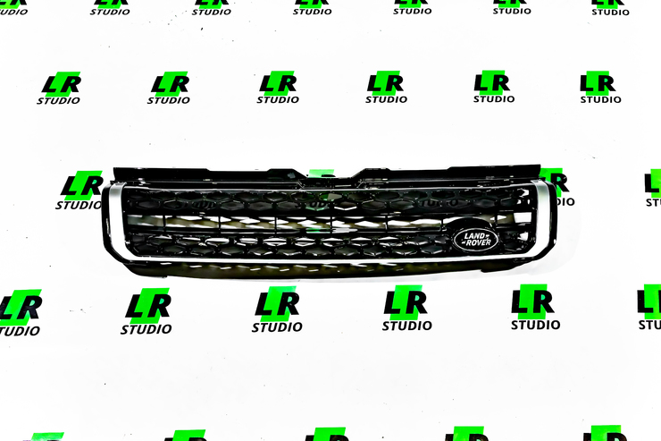 Решетка Range Rover Evoque Prestige 2016+ черная с серым кантом