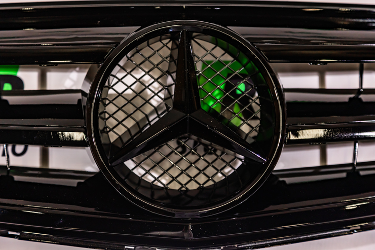 Решетка радиатора Mercedes w204 SPORT (2011 - 2015) черная