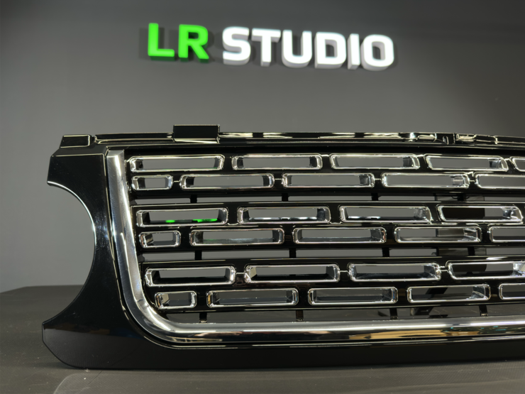 Решетка Range Rover 2005-2009 стиль 2013 SVA черная, хром