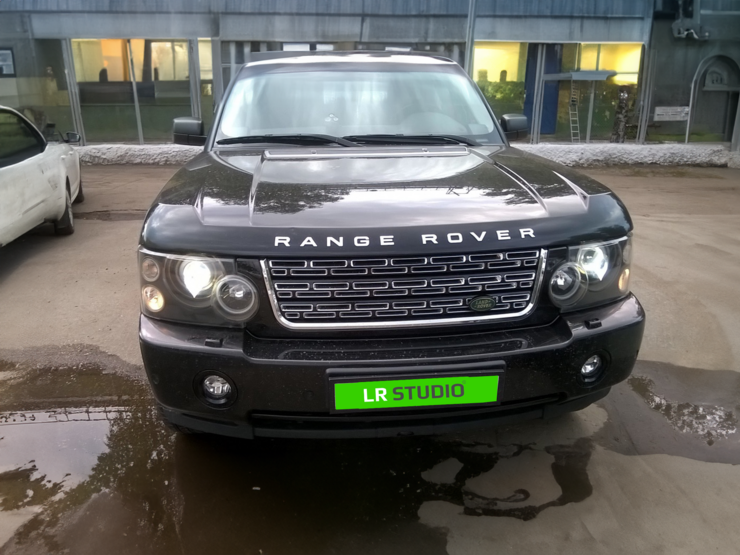 Решетка Range Rover 2005-2009 стиль 2013 SVA черная, хром