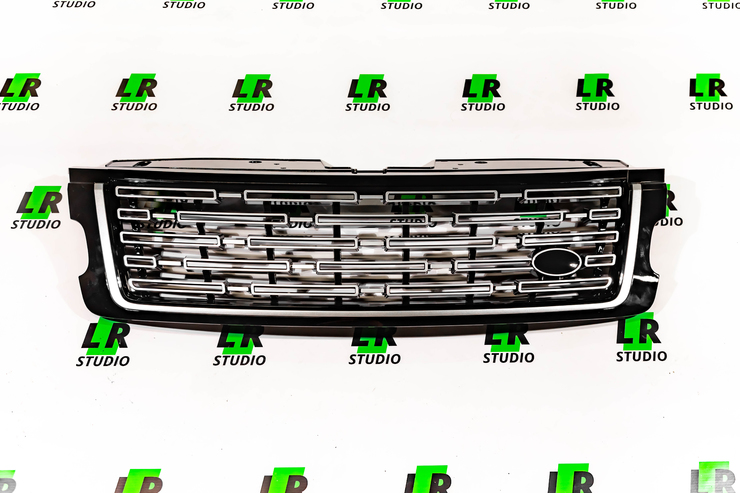 Решетка Range Rover 2018-2021 стиль 2022, черная с серым