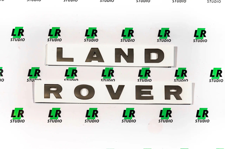 Буквы LAND ROVER темно-серые