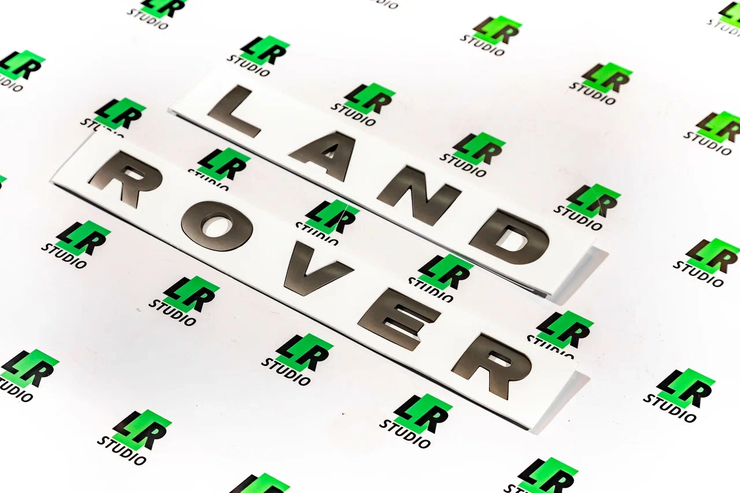 Буквы LAND ROVER темно-серые