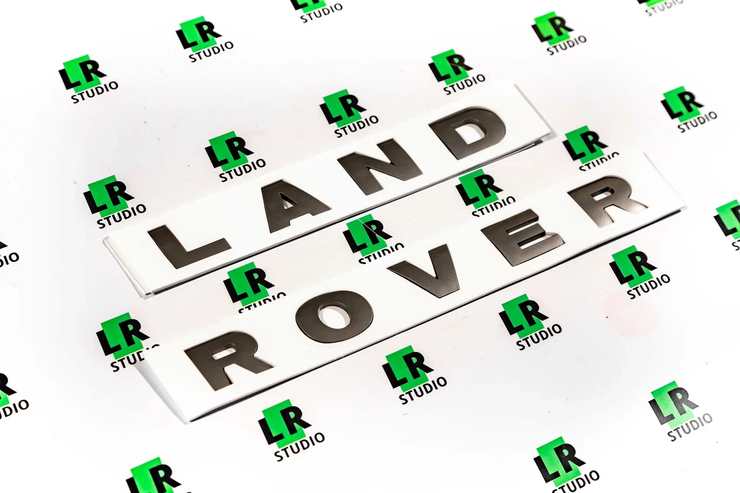 Буквы LAND ROVER темно-серые