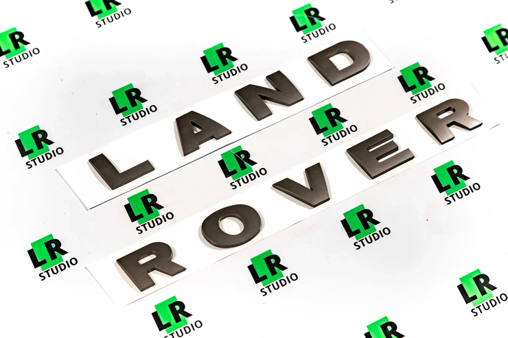 Буквы LAND ROVER темно-серые