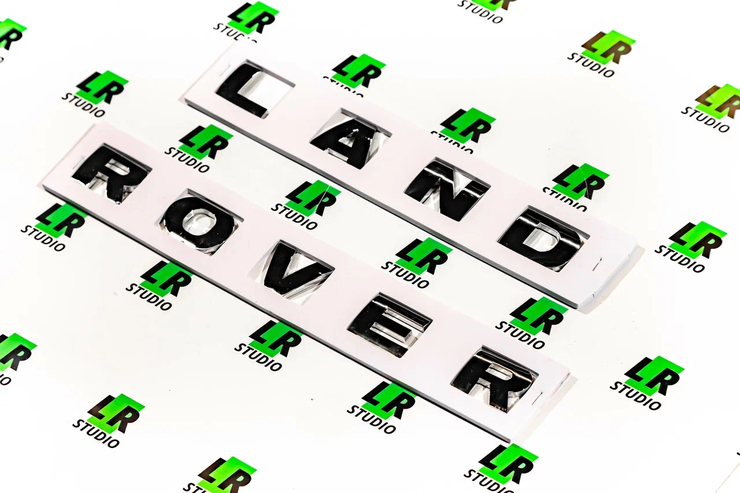 Буквы LAND ROVER хром