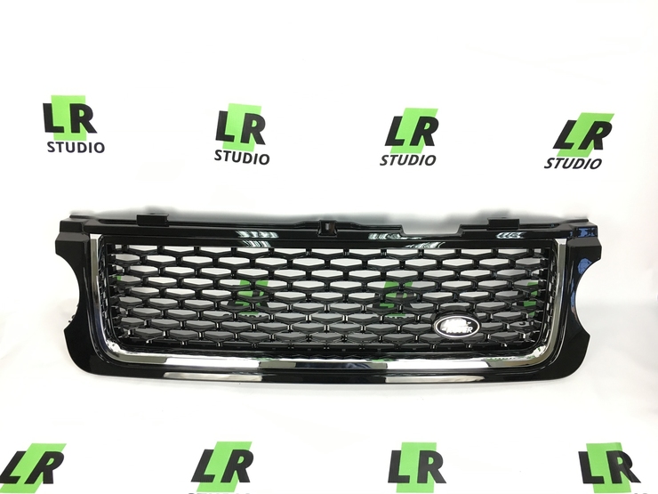 Решетка Range Rover 2010-2012 черная с хромированным кантом