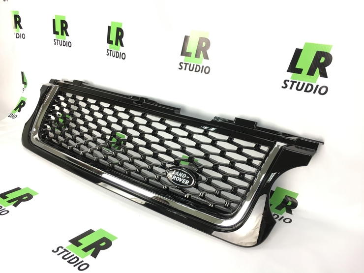 Решетка Range Rover 2010-2012 черная с хромированным кантом