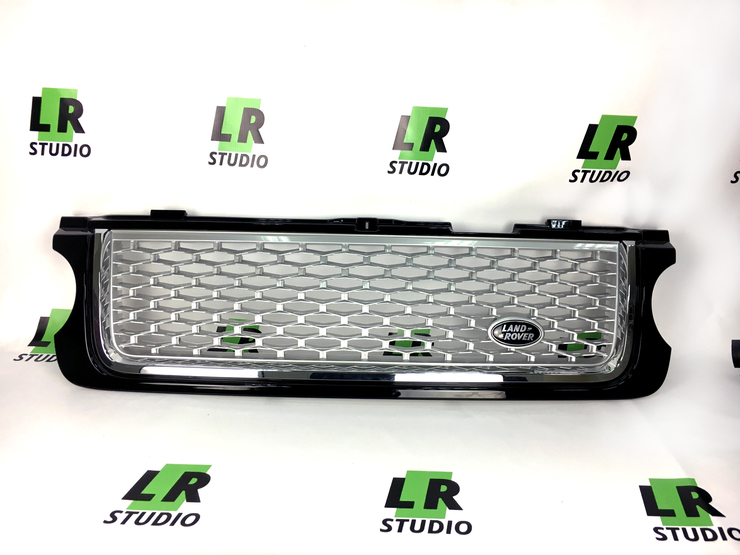Решетка Range Rover 2010-2012 черная с серым