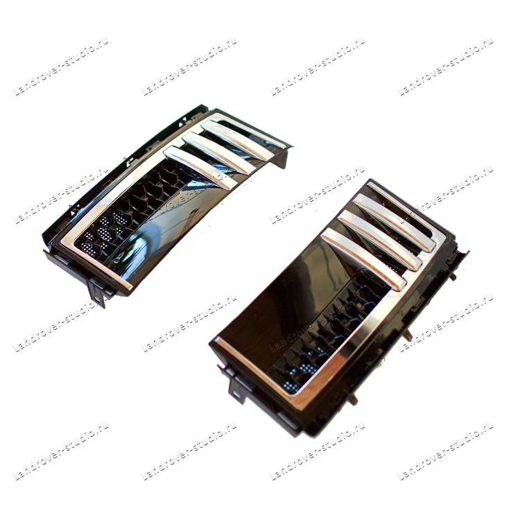 Комплект решеток Range Rover 2010-2012 черные с хромом