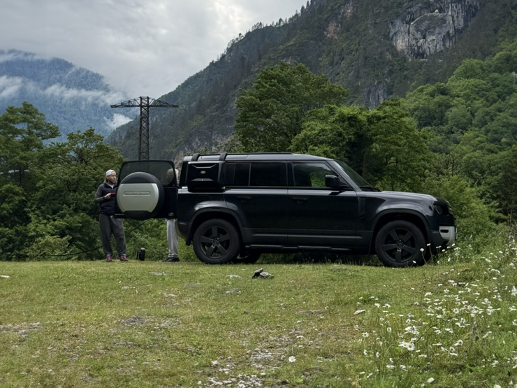 Чехол запасного колеса Land Rover Defender L663 серый