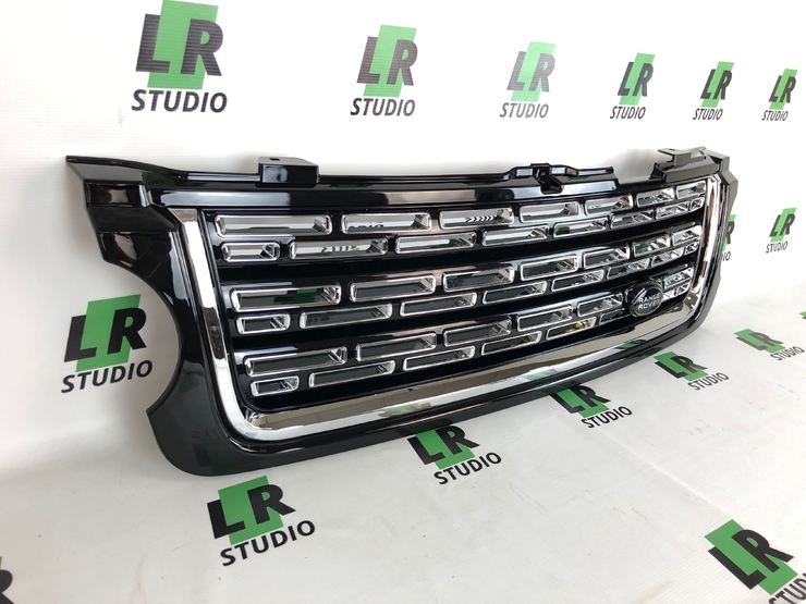 Решетка Range Rover 2010-2012 в стиле 2013 черная с хромом