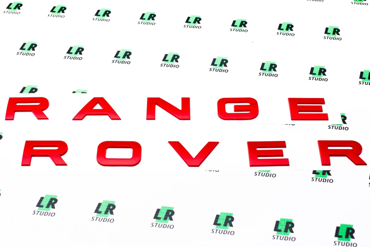 Буквы Range Rover красные