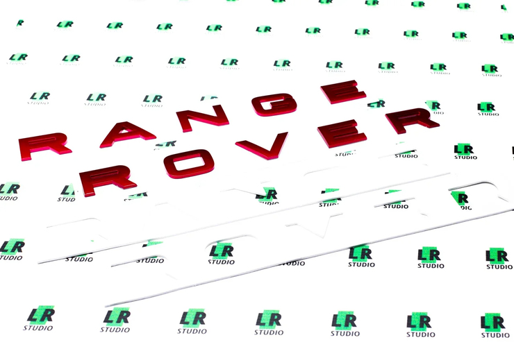 Буквы Range Rover алые
