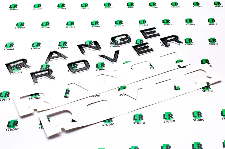 Буквы Range Rover SVA черные с рельефом