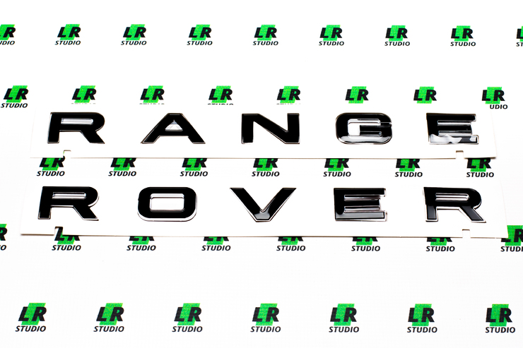 Буквы Range Rover черные с хромом