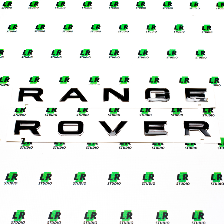 Буквы Range Rover черные с хромом