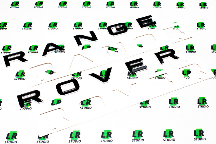 Буквы Range Rover черные с хромом