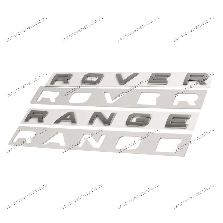 Буквы Range Rover серые матовые