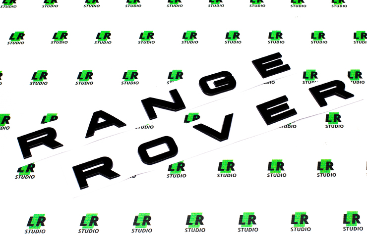 Буквы Range Rover черные матовые