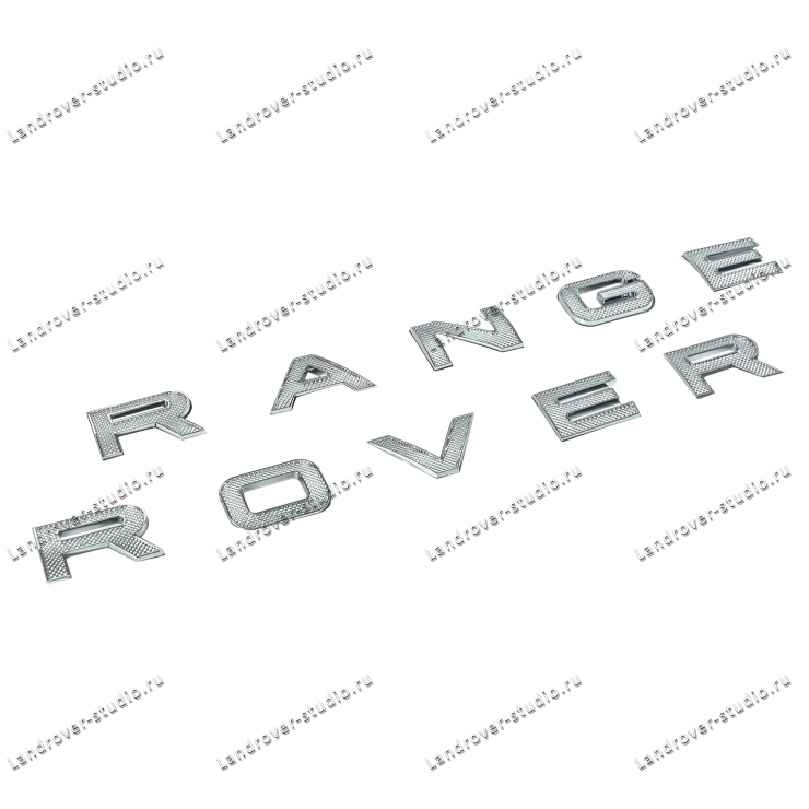 Буквы Range Rover серебряные с рельефом