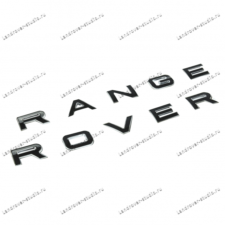 Буквы Range Rover черные с хромом