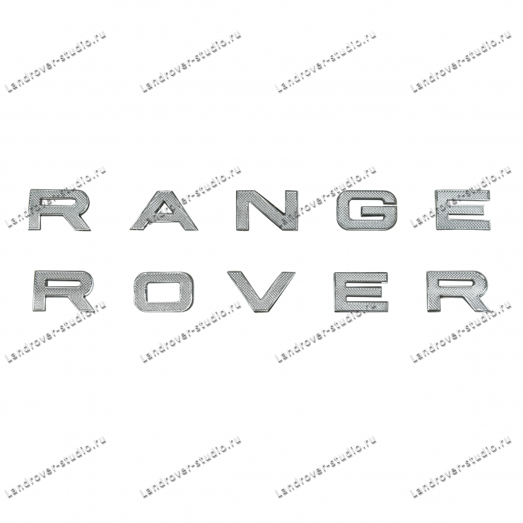 Буквы Range Rover серебряные с рельефом