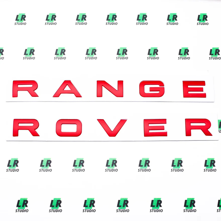 Буквы Range Rover красные
