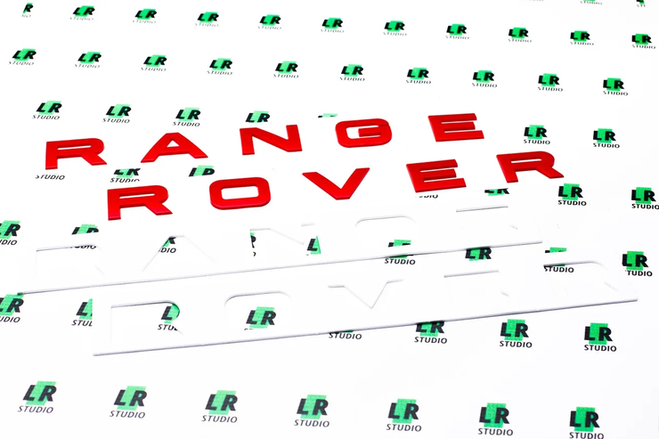 Буквы Range Rover красные