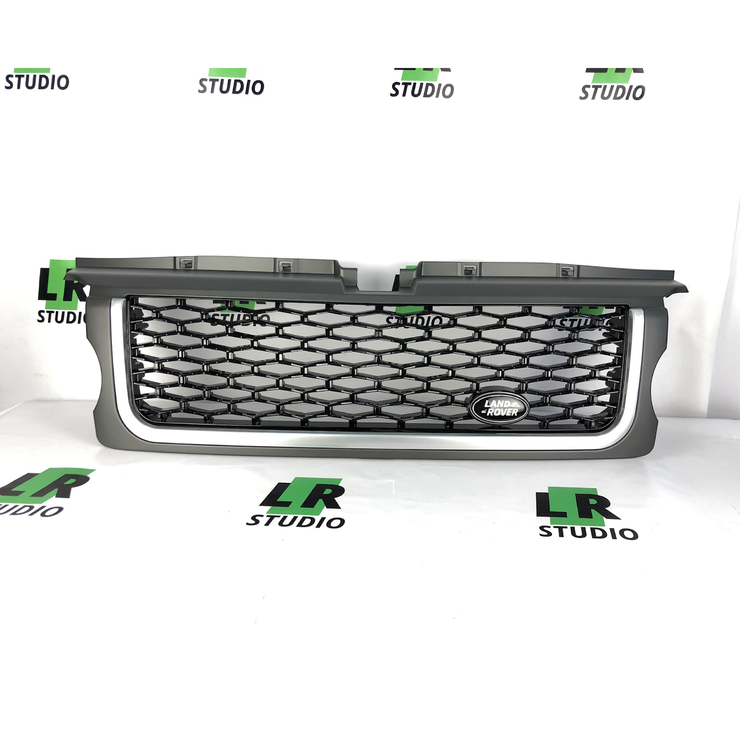 Решетка радиатора серая черная внутри Range Rover Sport 2005-2009