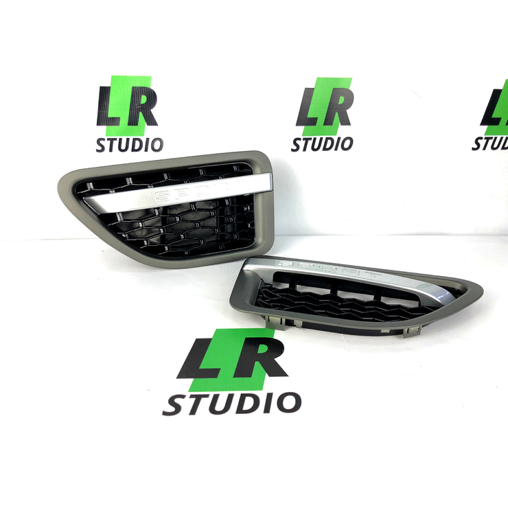 Решетки крыльев жабры серые черные внутри Range Rover Sport 2005-2009