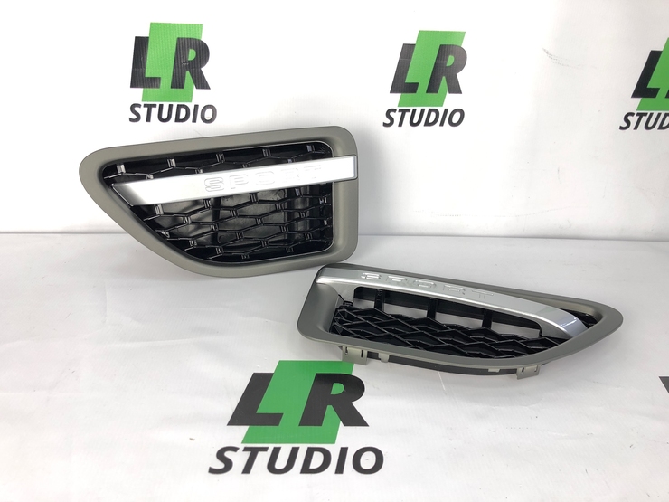 Решетки крыльев жабры серые черные внутри Range Rover Sport 2005-2009