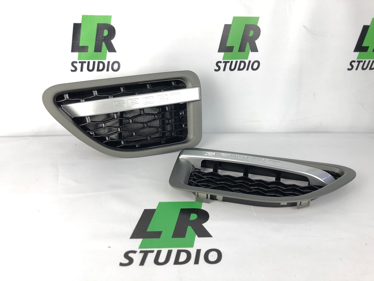 Решетки крыльев жабры серые черные внутри Range Rover Sport 2005-2009